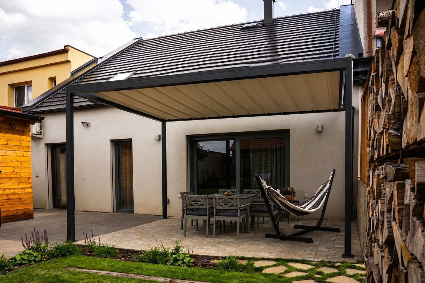 Pergola se stíněním SEGAWAVE — vizualizace