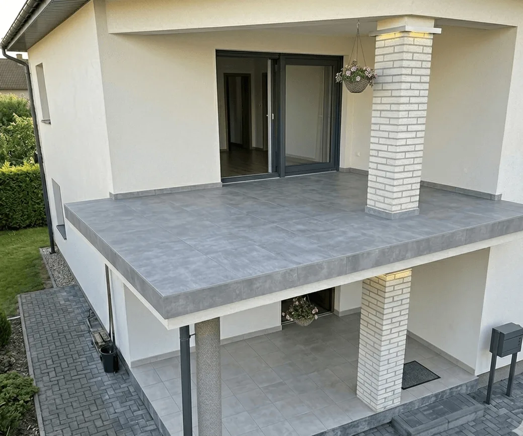 Balkon bez zábradlí